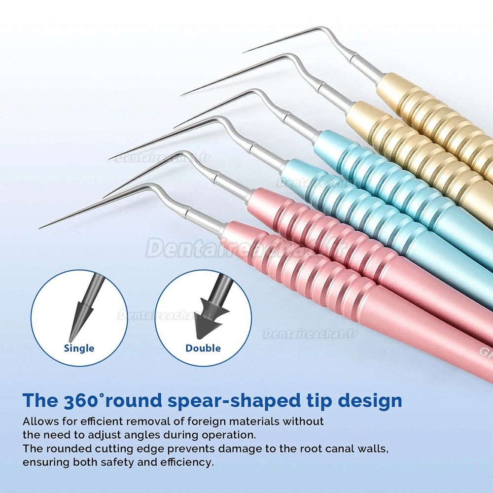 Extracteur de gutta-percha (GPR), Instrument manuel de retrait de gutta pour le traitement de révision